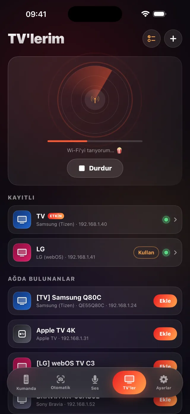 LazyBinger TV keşif ekranı